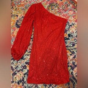 Red Sequin Dress